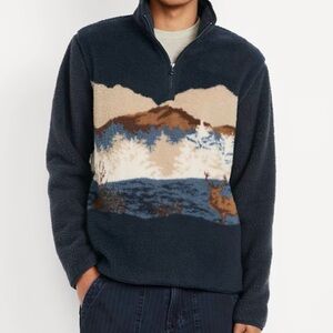 old navy viral fleece quarter zip